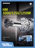 Large Horizontal Machining Center HM 1000/1250/1250W HM 1000 HM 1250 HM 1250W
