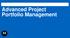 Advanced Project Portfolio Management
