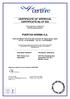 CERTIFICATE OF APPROVAL CERTIFICATE No CF 633 PUERTAS NORMA S.A.
