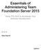 Essentials of Administering Team Foundation Server 2015