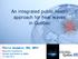 An integrated public health approach for heat waves in Québec. Pierre Gosselin, MD, MPH