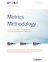 Metrics Methodology TRACK ASSESS IMPROVE