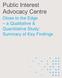 Public Interest Advocacy Centre. Close to the Edge a Qualitative & Quantitative Study: Summary of Key Findings