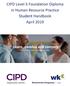 CIPD Level 3 Foundation Diploma in Human Resource Practice Student Handbook April 2019