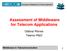 Assessment of Middleware for Telecom Applications