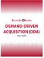 DEMAND-DRIVEN ACQUISITION (DDA) User Guide