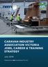 CARAVAN INDUSTRY ASSOCIATION VICTORIA JOBS, CAREER & TRAINING STRATEGY