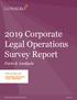 2019 Corporate Legal Operations Survey Report