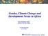 Gender, Climate Change and Development Nexus in Africa