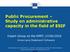 Public Procurement Study on administrative capacity in the field of ESIF