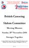 British Canoeing. Slalom Committee