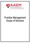 Practice Management Scope of Services
