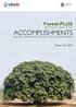 ACCOMPLISHMENTS SCALABLE APPROACHES FOR THE FUTURE OF INDIA S FORESTS. September 2017