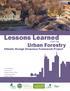 Lessons Learned. Urban Forestry. Climate Change Response Framework Project. from the