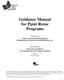 Guidance Manual for Paint Reuse Programs