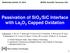 Passivation of SiO 2 /SiC Interface with La 2 O 3 Capped Oxidation