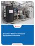 Standard Water Treatment Equipment Solutions WATER TECHNOLOGIES