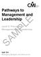 Pathways to. Management and Leadership SAMPLE. Level 3: Principles of. Unit 314 Managing Budgets and Resources