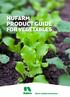 NUFARM PRODUCT GUIDE FOR VEGETABLES