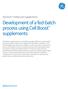 Development of a fed batch process using Cell Boost supplements