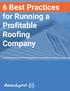 6 Best Practices for Running a Profitable Roofing Company