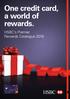 One credit card, a world of rewards. HSBC s Premier Rewards Catalogue 2018