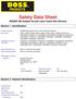 Safety Data Sheet. BOSS 363 Sealant Acrylic Latex Caulk with Silicone