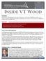 INSIDE VT WOOD. Reminder. Red Alert. News From Paul Winistorfer. Hindman wins L. J. Markwardt Award