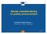 Social considerations in public procurement. DG Internal Market & Services Directorate C: Public Procurement