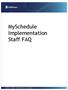 MySchedule Implementation Staff FAQ