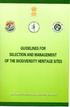 Guidelines for selection and management of the Biodiversity Heritage Sites