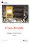 Croner Simplify. Croner Simplify. ~ Manager Training Workbook ~ Version 5.0. P a g e 1. January 17