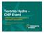 Toronto Hydro CHP Event CDM Program Considerations & Participant Agreements