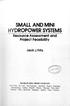 SMALL ANO MINI HYDROPOWER SYSTEMS Resource Assessment and Project Feasibility