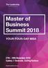 Master of Business Summit 2018