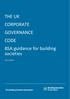 THE UK CORPORATE GOVERNANCE CODE BSA guidance for building societies