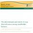 The determinants and extent of crop diversification among smallholder farmers