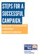 STEPS FOR A SUCCESSFUL CAMPAIGN. YOUR GUIDE TO COORDINATING A UNITED WAY WORKFORCE CAMPAIGN.