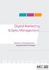 Digital Marketing & Sales Management. Master in Management. Specialized Master in Full English. Management
