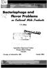 Bacteriophage and. Flavor Problems. A1ih P'odc/4 I 23. Circular of Information 480 March Agricultural Experiment Staflon Oregon State College