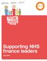 Supporting NHS finance leaders