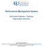 Performance Management System. Performance Evaluation - Employee Step-by-Step Instructions