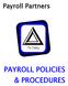 Payroll Partners. Tri Delta PAYROLL POLICIES & PROCEDURES
