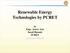 Renewable Energy Technologies by PCRET. by Engr. Anwer Aziz Saeed Hussain PCRET