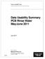 Data Usability Summary PCB Rinse Water May/June 2011