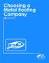 Choosing a Metal Roofing Company P