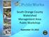 South Orange County Watershed Management Area Public Workshop. September 19, 2012
