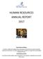 HUMAN RESOURCES ANNUAL REPORT 2017
