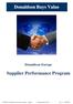 Donaldson Europe. Supplier Performance Program