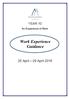 Work Experience Guidance